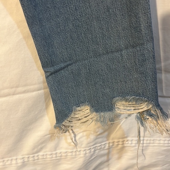 We The Free Denim Distressed Front Knee Ripped Blue Jeans SZ 24 #59 - Picture 11 of 15